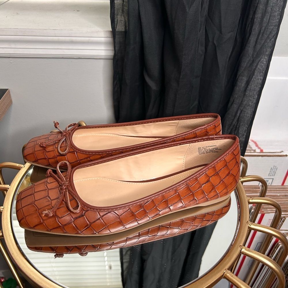 Liz Claiborne Brown Woven Flats